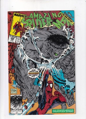 The Amazing Spider-Man #328 Marvel Comics 1990 Todd McFarlane Hulk VF+