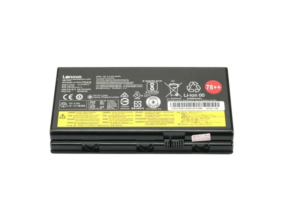 全新原始设备制造商 正品 78++ 01AV451 96Wh 联想 ThinkPad P70 SB10F46468 00HW030 — 第 4/4 张图片