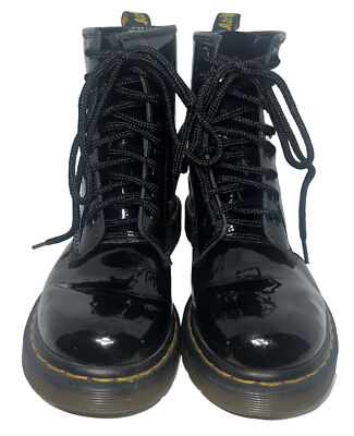 Dr. Martens Size 7 US 5 UK 38 EU Black Patent Leather Lace Up