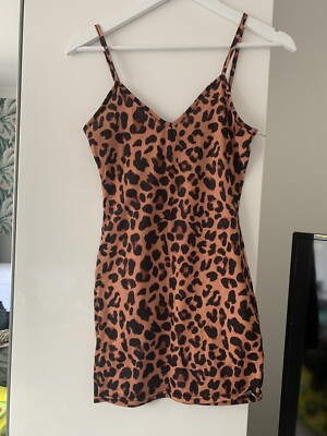 Leopard Bodycon Dress. In The Style. Size 8. Worn Once