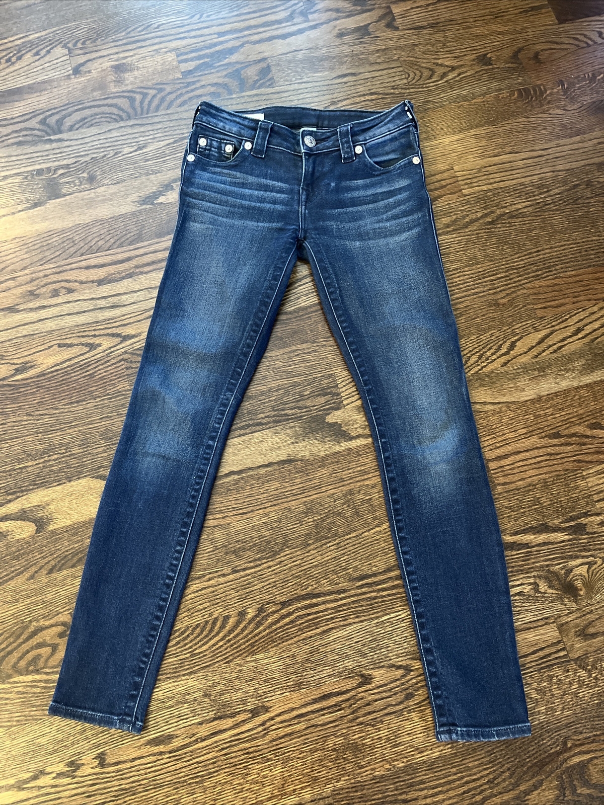 True Religion Dark Wash "Halle" Mid-Rise Super Skinny Womens Jeans 24 (waist 26) - View 2