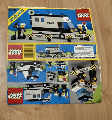 Lego Vintage Polizei 6676 Mobile Command Unit komplett mit Anleitung abgedeckt__