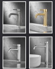 Tall Vessel Sink Faucet Bathroom Basin Brass Faucet Single Handle Single Hole