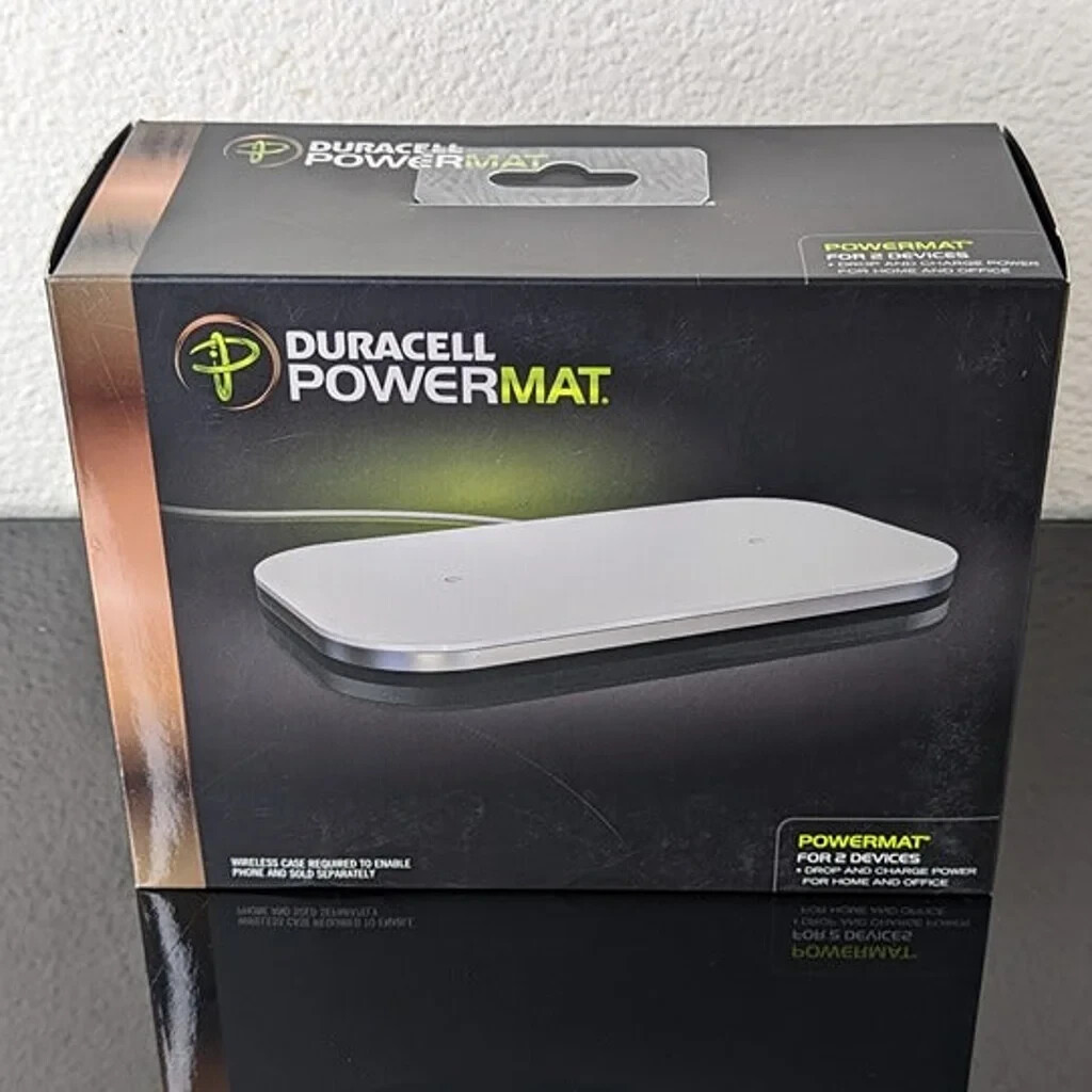 Wireless Charger Duracell PowerMat for 2 Devices (PMA compatible)- White SEALED-image