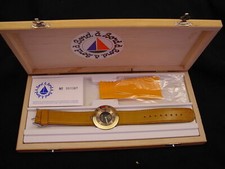 Wristwatch Bord a' Bord Uni-Sex Bronze Genuine Leather NOS 1980s France