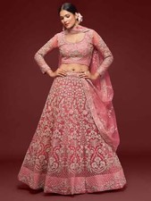 Elegant Fantasy Rose Wedding wear Heavy Lehenga Choli for Women with Dupatta in