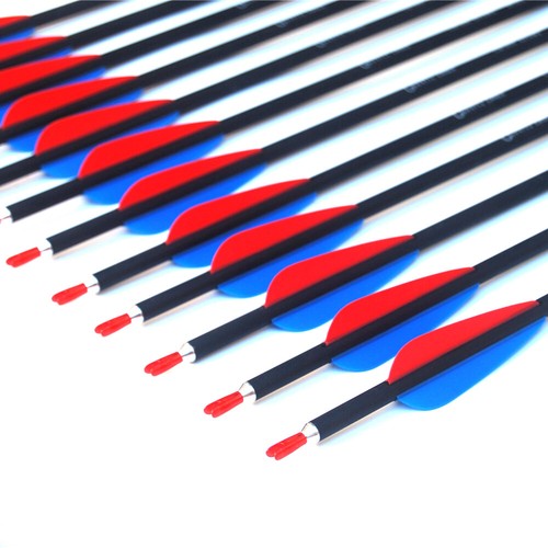 Flechas de carbono 28""/30""/31"" tiro con arco de caza práctica para arco recurvo o compuesto - Imagen 6 de 9