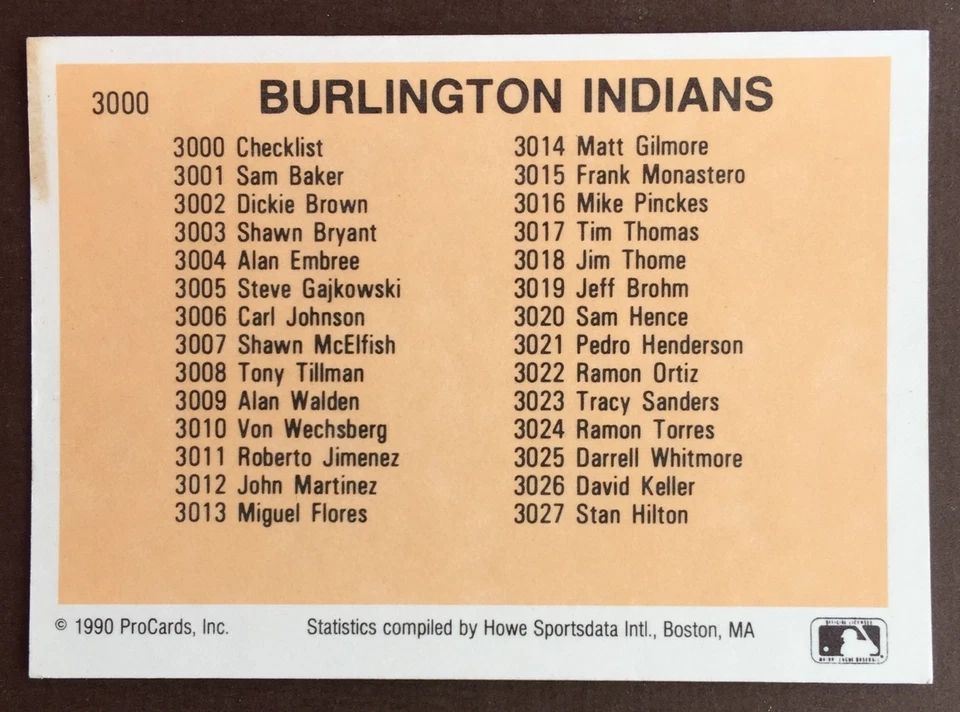 1990 ProCards BURLINGTON INDIANS Minor League UNOPENED Set THOME RC HOF A1018129 - Image 2 of 4