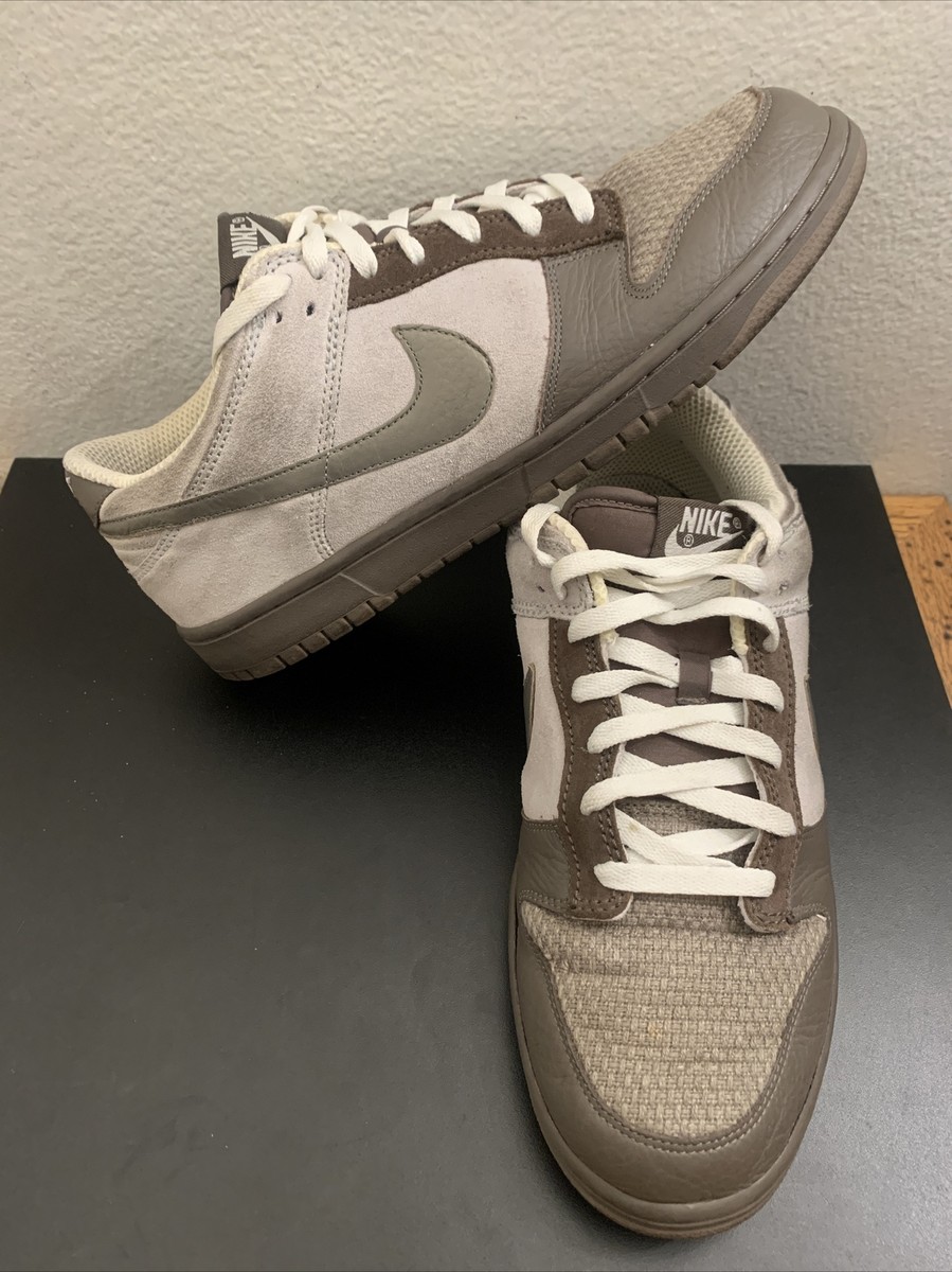 Nike Dunk Low CL Ironstone Hemp Leather Suede Brown 304714 Nike Dunk Low CL Ironstone Hemp Leather Suede Brown 304714