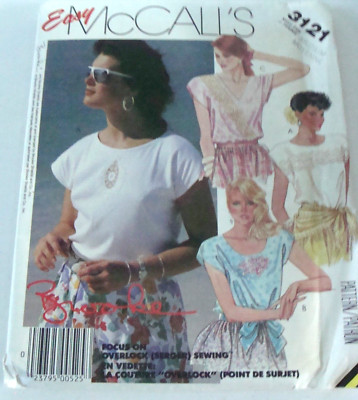VTG McCalls #3121 Brooke Easy Sewing Patterns TOPS SHIRT Sz MEDIUM