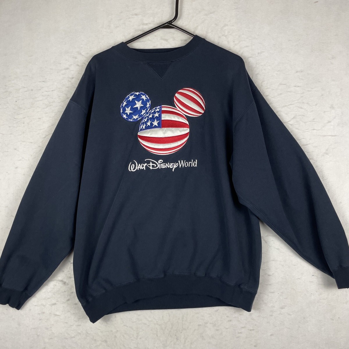 トップス Disney Mickey Vintage Sweat MADE IN USA Vintage Disney Mickey Mouse Over Print Sweatshirt Made USA