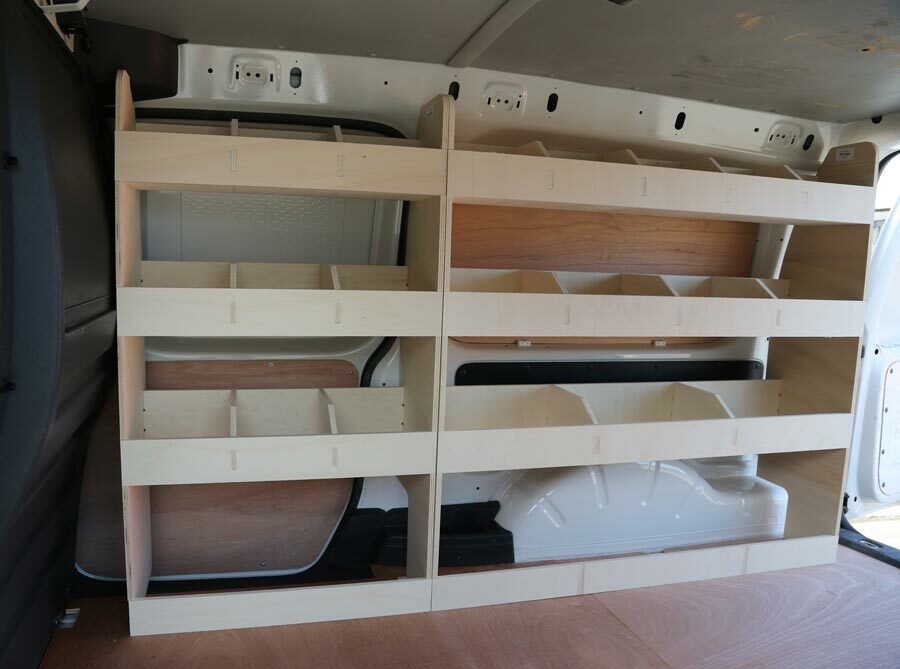 VW Caddy Maxi EXTRA LARGE Van Racking Tool Storage Shelving Full Driver Side