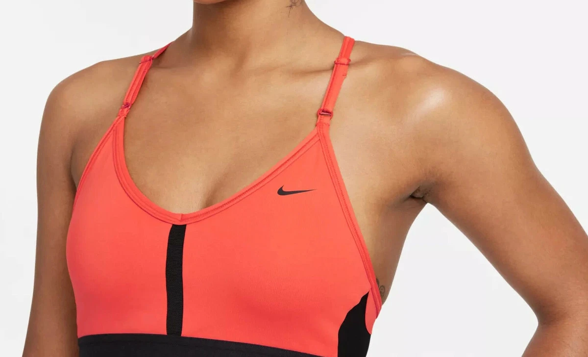 Nike Training Pro Dri-FIT Indy sports bra in red