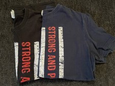 Lot Of 2. Strong And Pretty  Men’s Med USA Patriotic T Shirt Robert Oberst