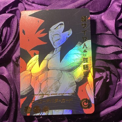 Black Goku Dragon Ball Heroes ACG Anime Girl Holo Waifu Card Bold Main