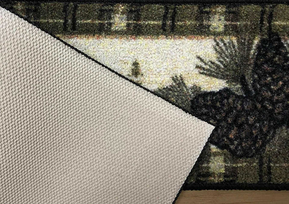 JUEGO DE BANDA DE RODADURA DE ESCALERA "Cono de Pino" Alfombra Alfombra Alfombra de Cabina Antideslizante Respaldo de Goma Beige Foto 3 de 3