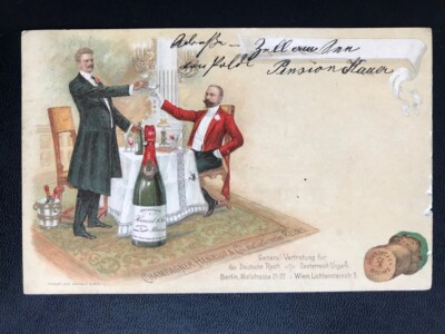 AK Litho (660) Werbung für Champagner Henriot Reims Sekt