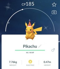 Glänzend rote Partymütze Pikachu Pokémon Go