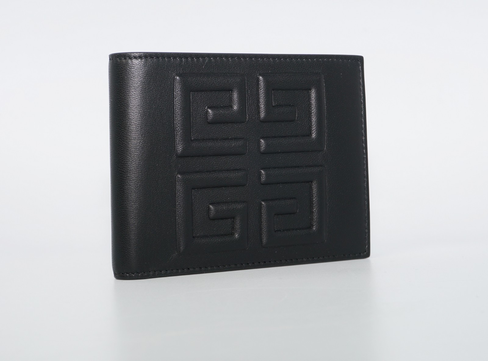 Givenchy Men's Embossed 4G Emblem Leather Bifold Wallet, Black/Khaki, MSRP $555 image 4