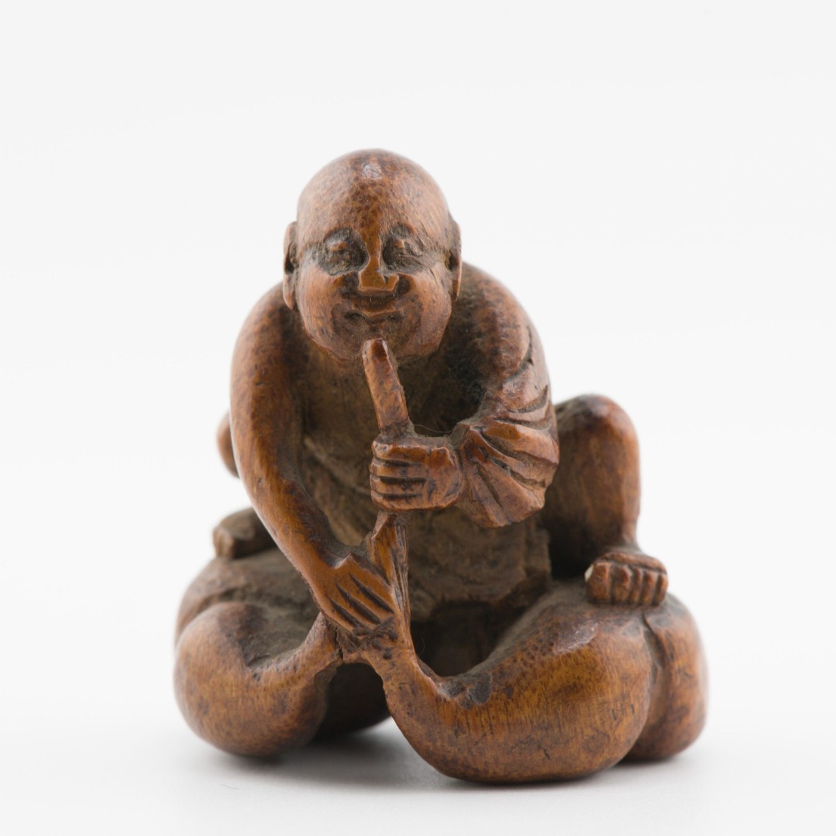 Old Wooden Netsuke 19/20th C Japanese Japan Figural Figure Meiji