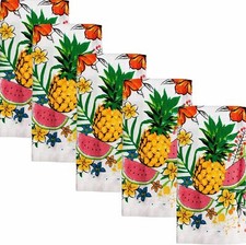 5 pc SAME PRINTED TERRY KITCHEN TOWELS SET,15"x25", TROPICAL FRUITS FLOWERS,KC