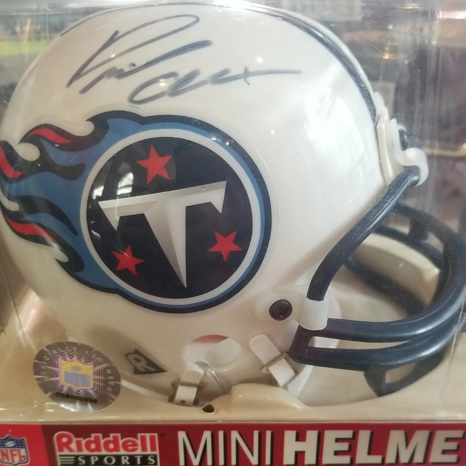 Kenny britt and dan alexander signed mini helmet autographed tennessee titans - Image 2 of 3