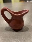 Vintage Niloak Pottery Pink Mauve Rose Glazed Handled Mini Pitcher