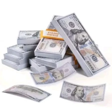 Movie Prop Toys 100 Dollar Bills Realistic Toy Play Cash One Stack 100 Pcs 10k