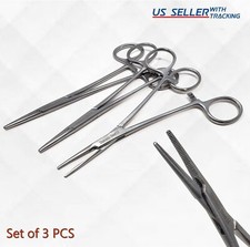 3x MOSQUITO LOCKING HEMOSTAT FORCEPS 5" Straight Stainless Surgical INSTRUMENTS