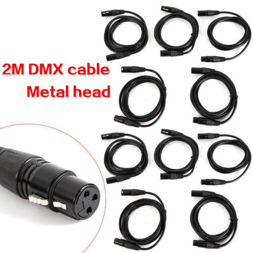 10 x DMX Kabel 2,0 m XLR 3-pol. male-female, für 110 Ohm Anwendung - Bild 9 von 10