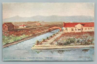 Venus Canal VENICE BEACH California Antique Los Angeles Art PC MacLean 1907