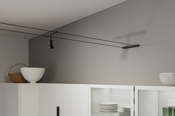 Paulmann Corduo Seilsystem Montageset 2Er-Set Schwarz Matt-image