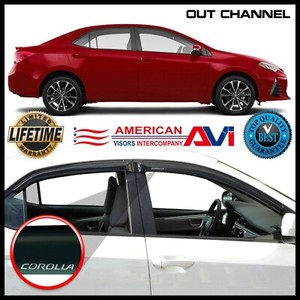 Window Visors Vent Shade Rain Guard Sun Deflectors Fits 2014-2019 Toyota Corolla | eBay