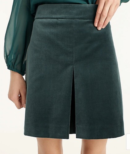 Pleated GREEN VELVET MINI SKIRT BB438 