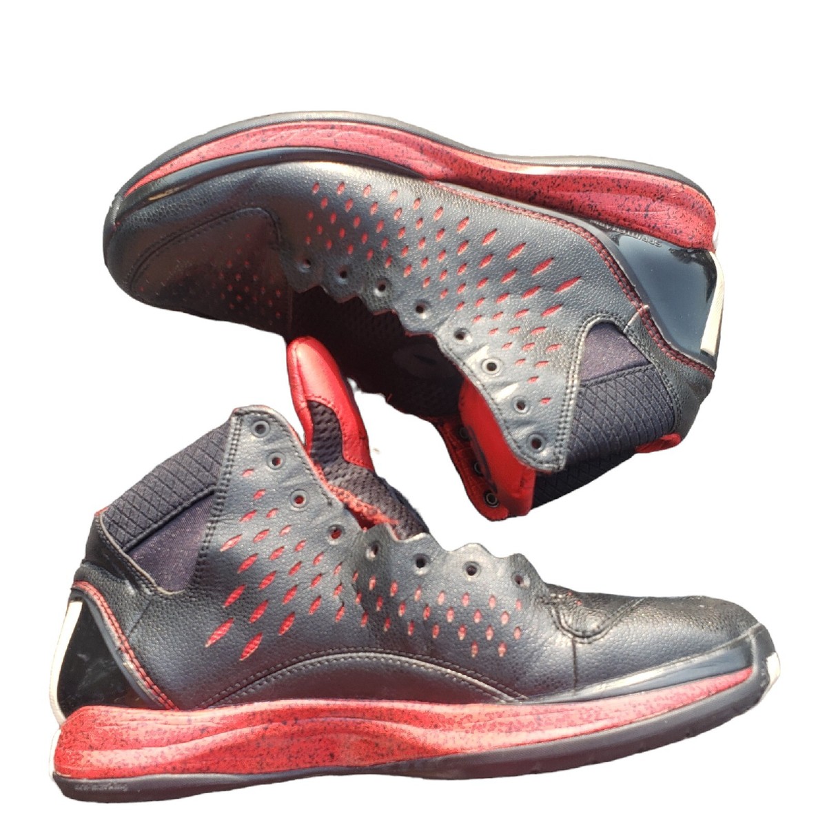 Adidas D Derrick Rose Black Red Scarlet Mens Size Basketball