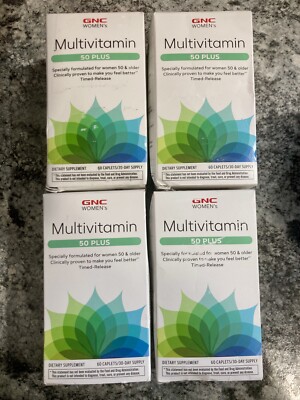 GNC Women's Multivitamin 50 Plus - 60 Capsules Each - Exp 8/25 - 4 Pack