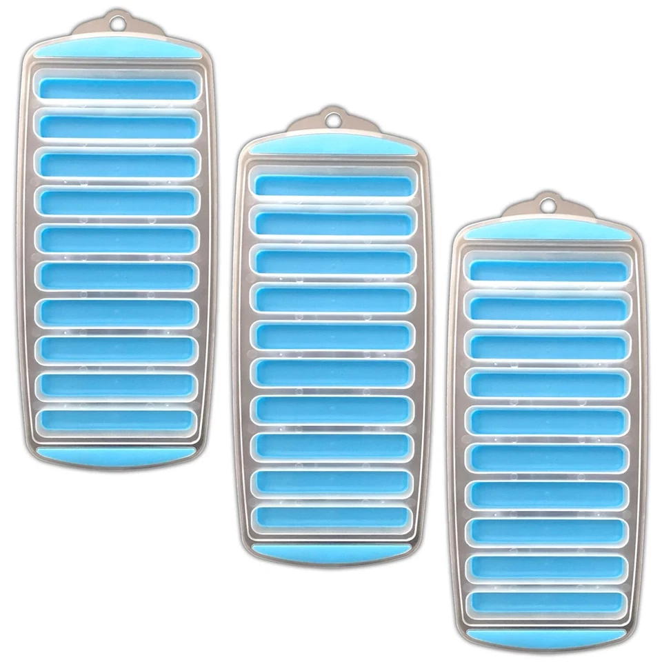 3x Eiswürfelbereiter Eisstäbe | Eiswürfelform Silikon Eissticks | Eisformen