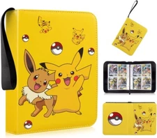Pikachu Binder Card Holder Album 50 Sheets Fit 400 Trading Cards Zipper Gift Toy
