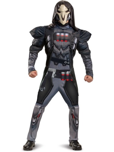 Costume Overwatch Reaper Deluxe Adulto Taglia Extra Large XL (42-46) Fumetto Con Nuovo - Foto 1 di 6