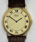 Vintage Seiko 2620-0210 Men’s Watch Gold Tone Champagne Dial Original Strap EXC