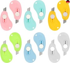 12 Stück Paketöffner Mini Cuttermesser Klein, Einziehbar Kartonschneider E