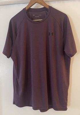 Men s Large Pit 22  Stretchy Under Armour Tech Tee Purple