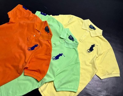 3 X VTG Men's Ralph Lauren Short Sleeve Custom Fit Collar Polo