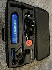 DEDEPU 1L Diving Scuba Tank Oxygen Tank Snorkeling Lung for Underwater w/ MaskWD