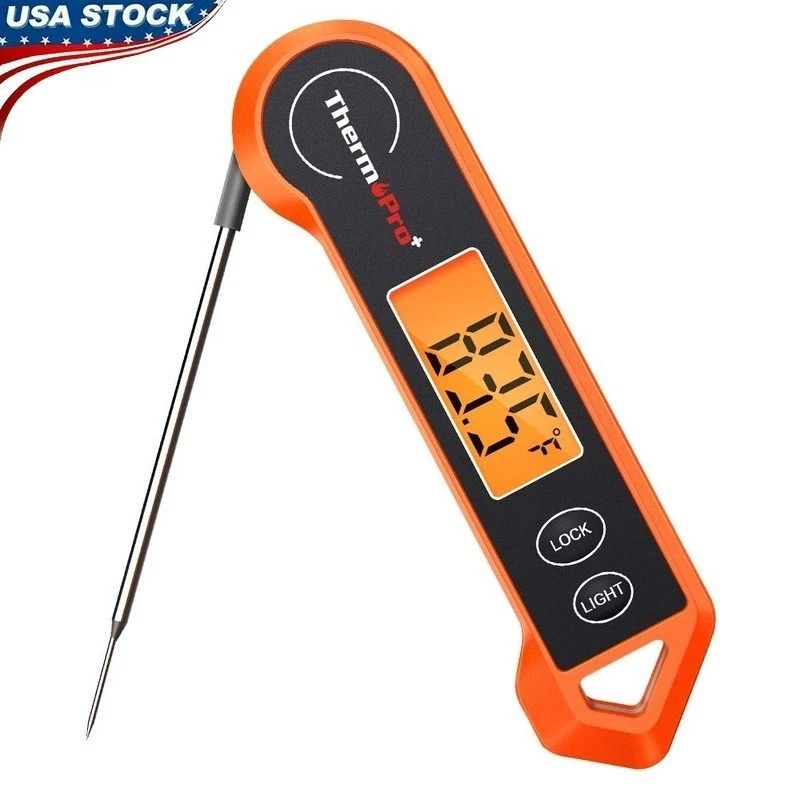 Instant Read Digital Meat Thermometer Waterproof Kitchen Cooking Temp Gauge New