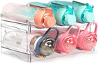 Water Bottle Organizer for Cabinet, Stackable Storage Holder Rack for Kitchen, F