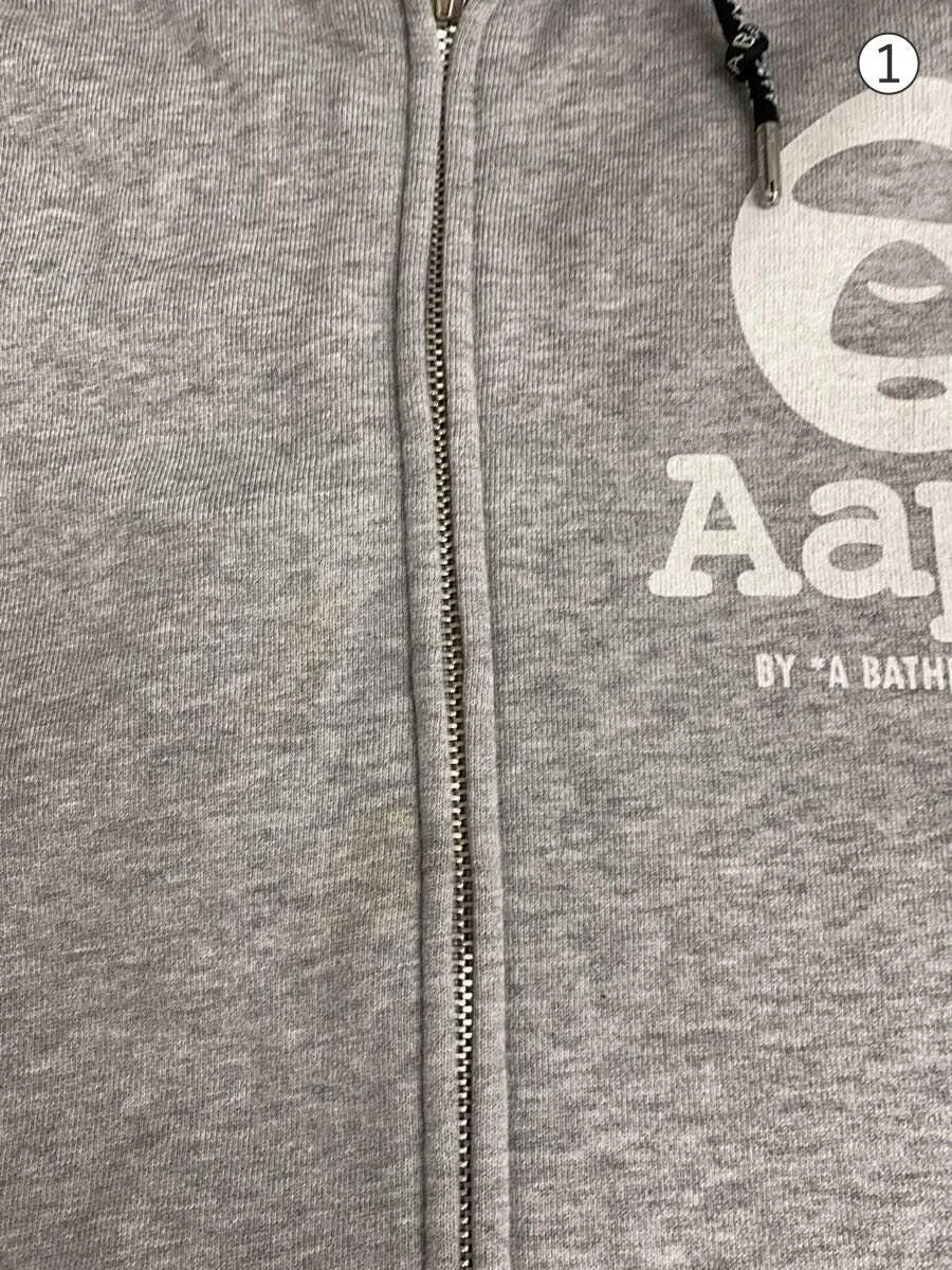 A BATHING APE (BAPE) Felpa con cappuccio AAPE BY A BATHING APE grigia M usata
