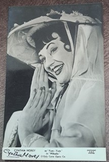 SIGNED RP Postcard Cynthia Morey D`Oyly Carte Gilbert & Sullivan Yum Yum