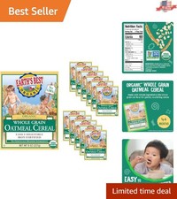Organic Whole Grain Oatmeal Baby Cereal - Iron Fortified, Pack of 12 8 oz