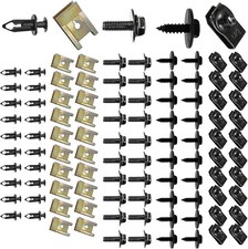 100 Pcs Car Body Screw And Bolt Kit Splash Shield Retainer U Nuts For Auto Trim